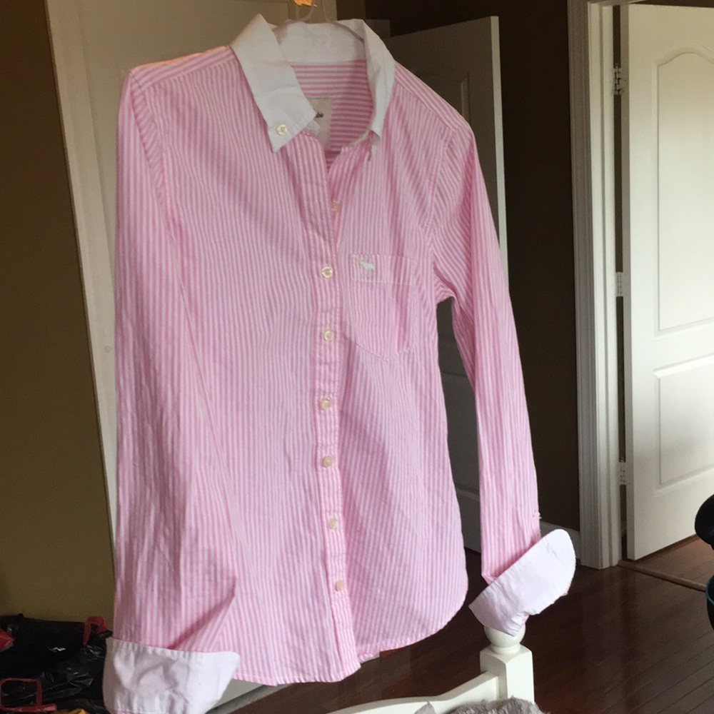 NWOT Abercrombie kids striped button-down